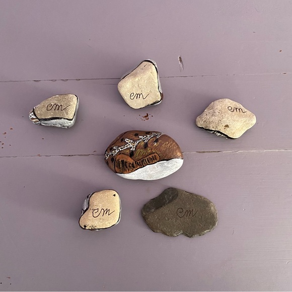 (6) LYNX SHELTER 2 Hand-Painted COLLECTIBLE Custom ROCKS One-Of-A-Kind - Picture 4 of 10